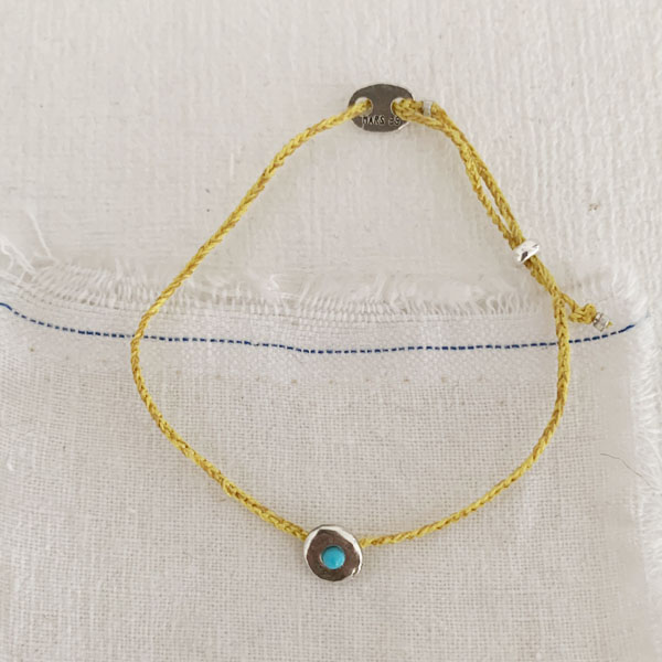 oui  bracelet ( mustard yellow - turquoise )