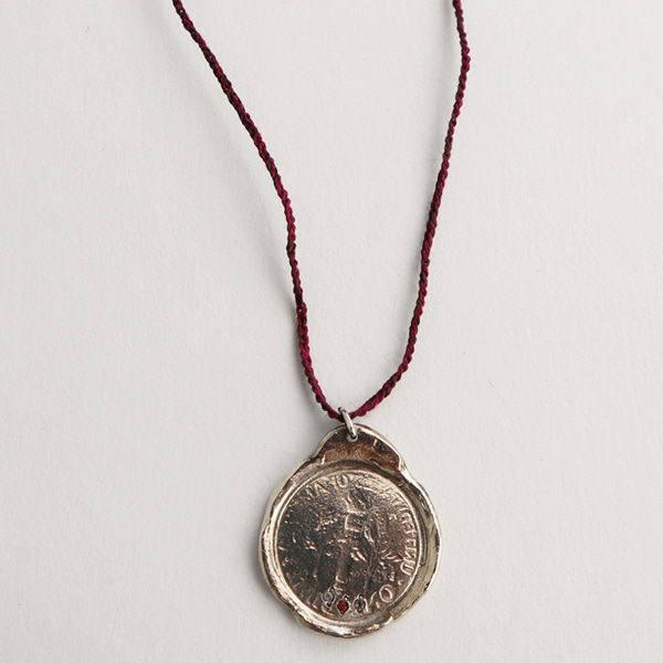 signature, old coin necklace