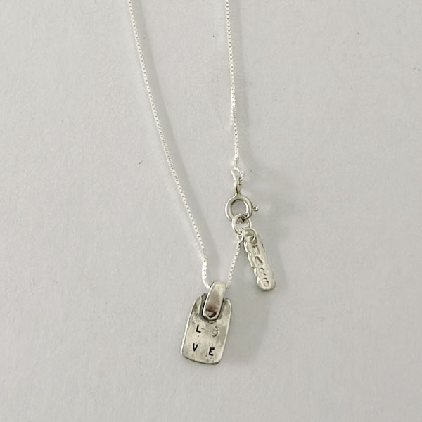 love, tag necklace ( silver ver)